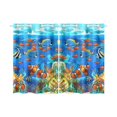 thumbnail image 1 of MYPOP Tropical Fish Window Curtain Kitchen Curtain 26x39 inches (Two Piece), 1 of 3