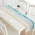 thumbnail image 1 of MYPOP Tropical Ocean Beach Table Runner Home Decor 14x72 Inch, Nautical Ocean Wave Table Cloth Runner for Wedding Party Banquet Decoration, 1 of 6