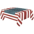 thumbnail image 1 of MYPOP USA Independence Day Memorial Cotton Linen Tablecloth 60x120 Inches, 4th of July American Flag Desk Sofa Table Cloth Cover for Wedding Party Decor, 1 of 6