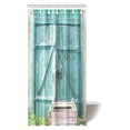 thumbnail image 1 of MYPOP Vintage Decor Shower Curtain Set, Rustic Old Green Wood Barn Door in Farmhouse Countryside Village Aged Rural Life Fabric Bathroom Shower Curtain 36 X 72 Inches, 1 of 2