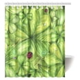 thumbnail image 1 of MYPOP Watercolor Painting Shower Curtain, Ladybirds on Shamrock Leaves Fabric Bathroom Set with Hooks, 60 X 72 Inches, 1 of 2