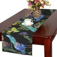 thumbnail image 1 of MYPOP peacocks and iris flowers Table Runner 16x72 inches, 1 of 5