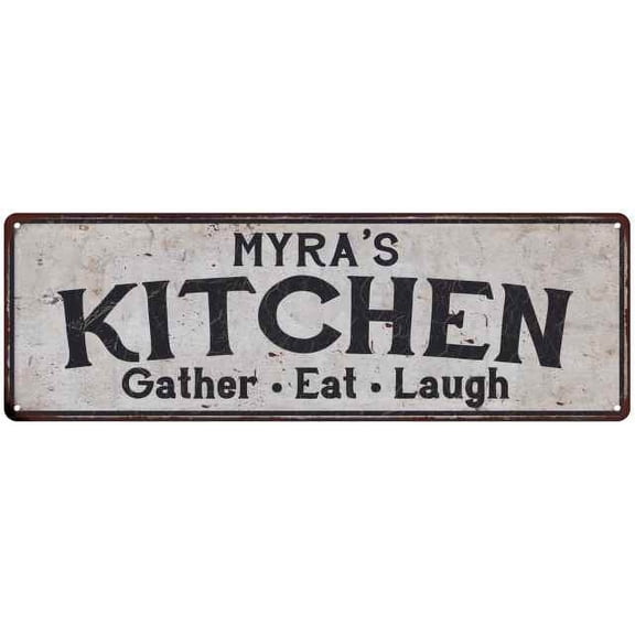 MYRA's Kitchen Gift Rustic Chic Decor Gift 6x18 Sign 206180051106