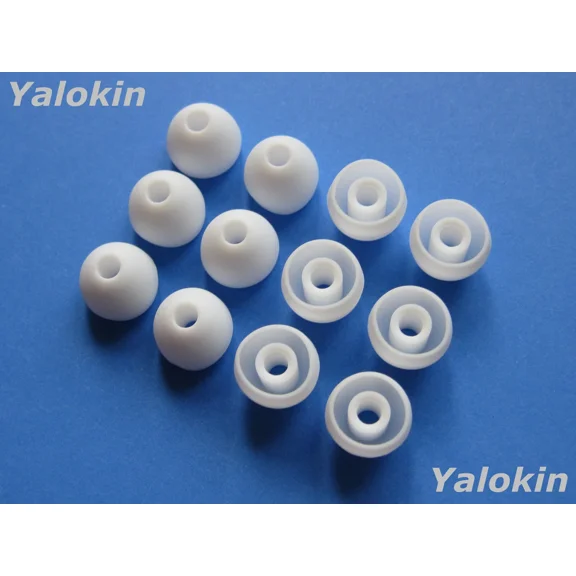 MYRAH- 12Pcs Large White Soft Replacement Eartips Earbuds For Monster Inear Earphones