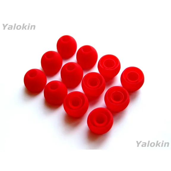 MYRAH- 12Pcs Medium Red Soft Replacement Eartips Earbuds For Monster In-Ear Earphones