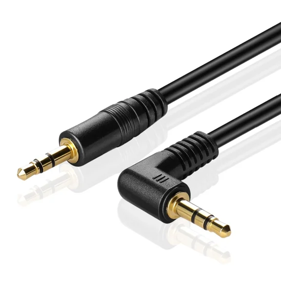 MYRAH- 3.5Mm Audio Cable 15Ft Aux Stereo Headset Jack Angled Adapter Male Wire Cord