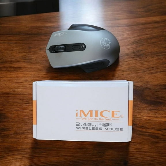 MYRAH- Gray Imice 2.4Ghz High Quality Wireless Optical Mouse W Batteries & Receiver