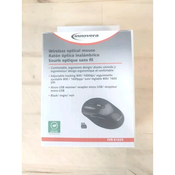 MYRAH- Innovera Ivr61025 Wireless Optical Mouse Gray & Black