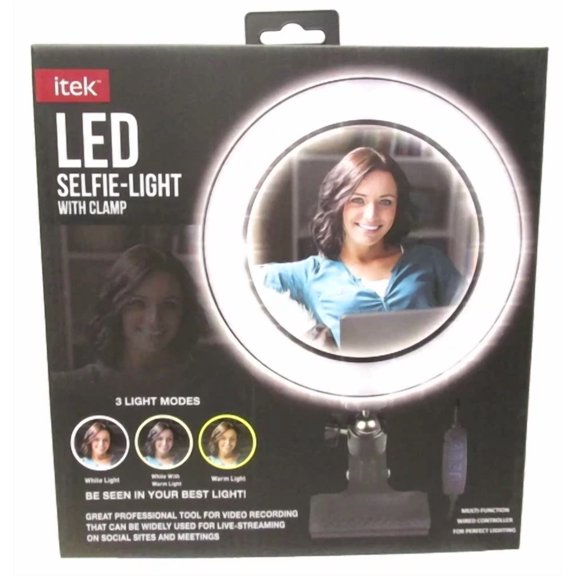 MYRAH- Itek Led Selfie Ring Light W/Phone Holder & Flexible Gooseneck Arms - New