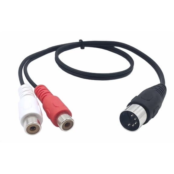 MYRAH- Lemeng Din 5 Pin Male To 2 Rca Female Professional Grade Audio Cable Fo