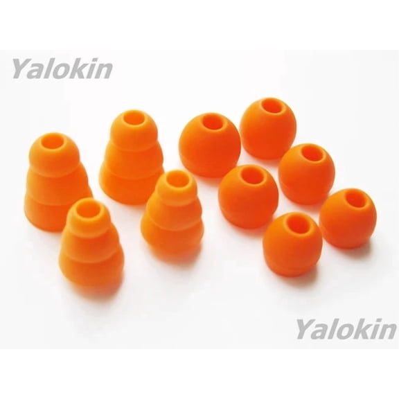 MYRAH- Orange Set Replacement Comfort Soft Eartips Earbuds For Monster In-Ear Earphones