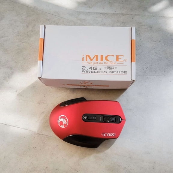 MYRAH- Red Imice 2.4Ghz High Quality Wireless Optical Mouse W Batteries & Receiver