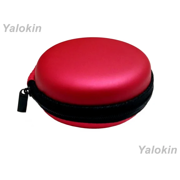 MYRAH- Red Protective Eva Leather Hard Travel Carrying Case For Earphones Bluetooths