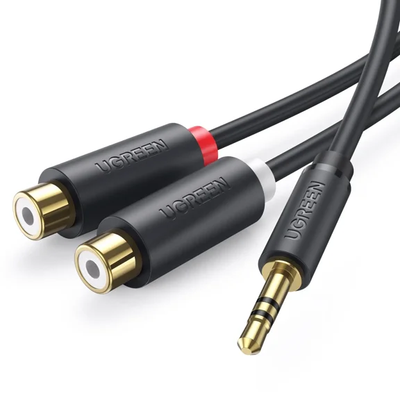MYRAH- Ugreen 3.5Mm Male To 2 Rca Female Jack Stereo Audio Cable Y Adapter Gold Plated