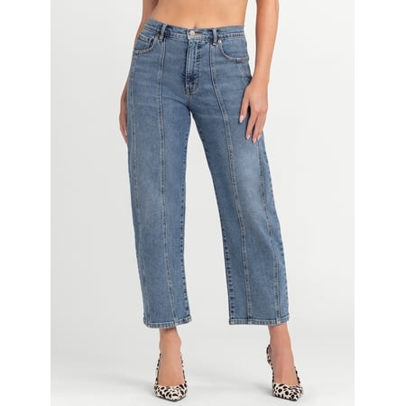 Jessica Simpson Women's and Women's Plus Myrtle Barrel Leg Jeans, Sizes 2-24W