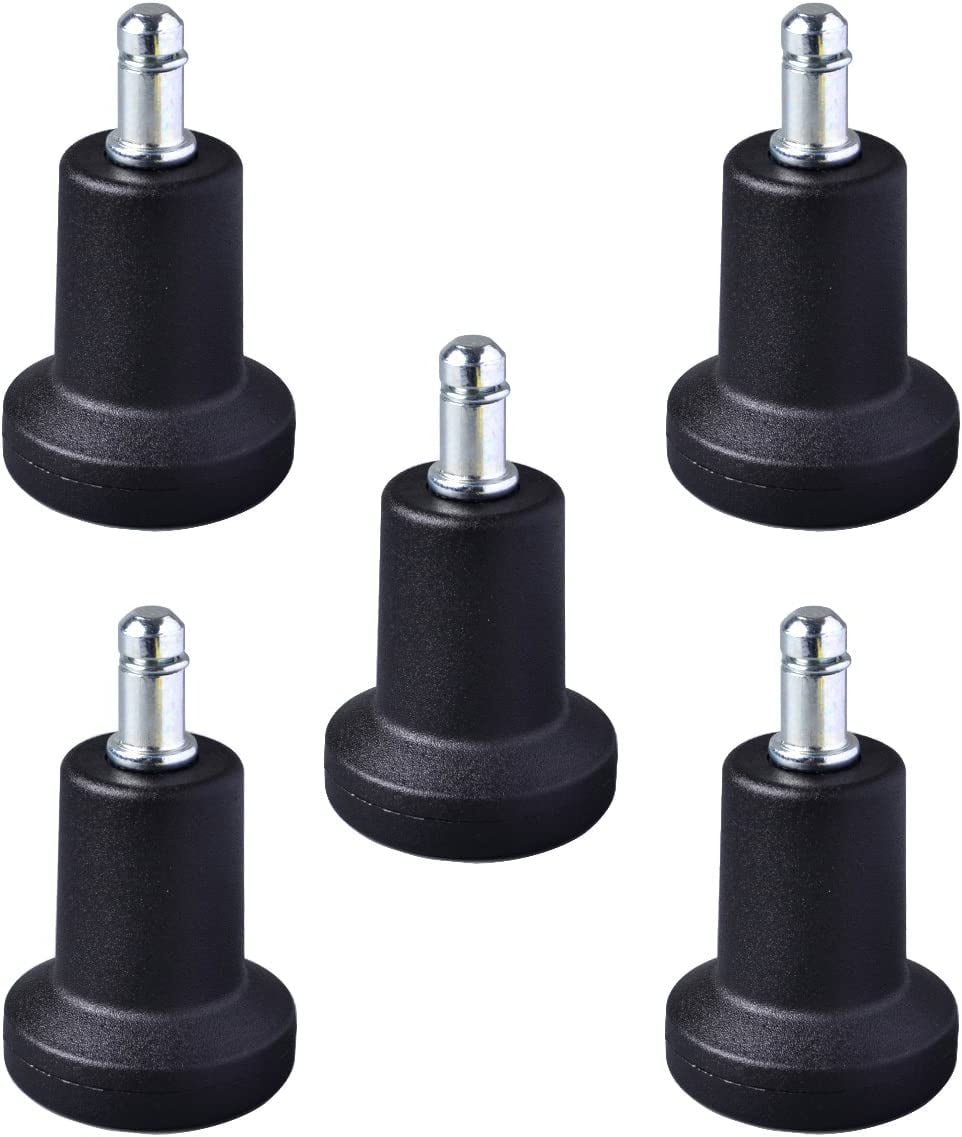 MYSIT 5PCS Stationary Desk Chairs Wheels High Profile Bell Glides for