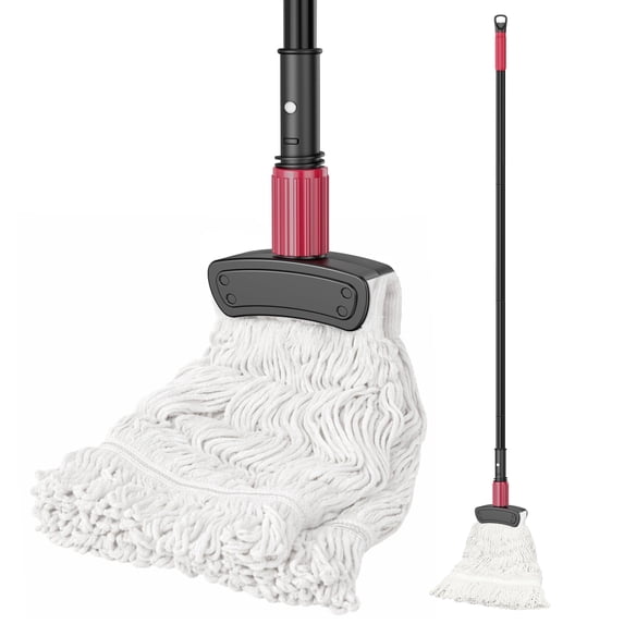 MYSPRI Commercial Mop for Floors Cleaning, Looped-End Heavy Duty String Industrial Cotton Wet Floor Mops