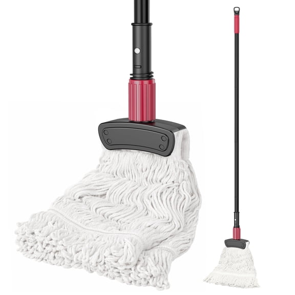 MYSPRI Commercial Mop for Floors Cleaning, Looped-End Heavy Duty String Industrial Cotton Wet Floor Mops