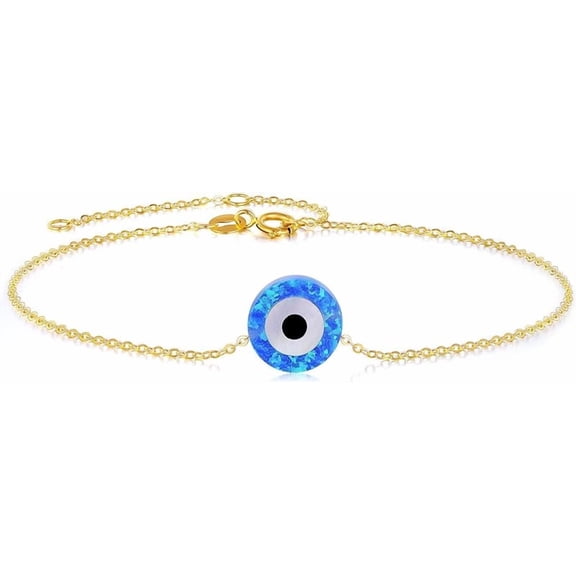 MYSTICPOEM 14k Gold Thin Chain Bracelet Fine Jewelry Birthday Gift for Women