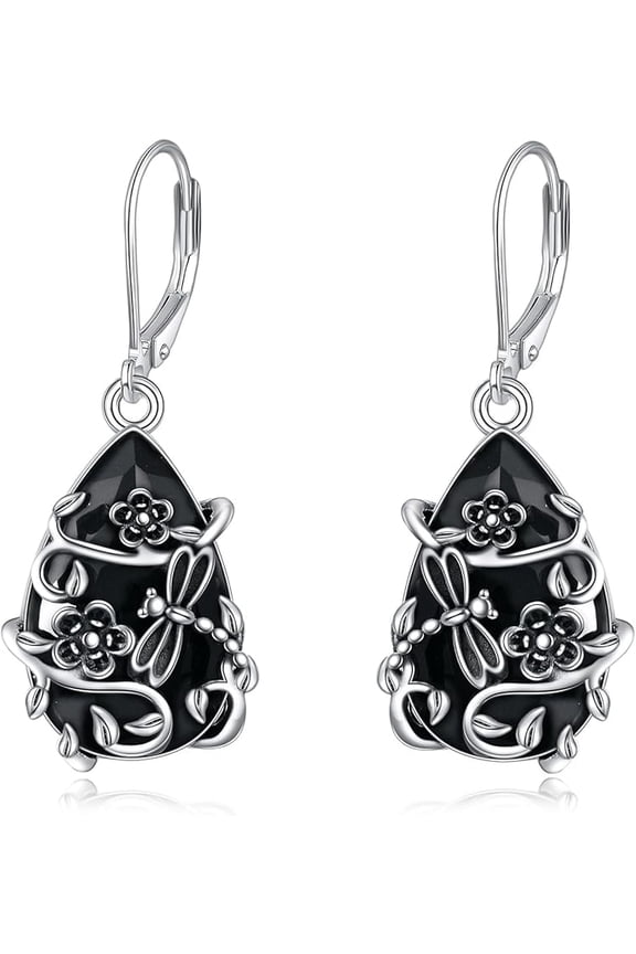 Teardrop Earrings for Women Sterling Silver Filigree Leverback Dangle Drop Jewelry Gift