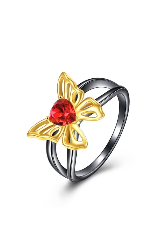 Butterfly Rings Jewelry Gifts for Women Sterling Silver Gothic Witch Gothic Slytherin Ring