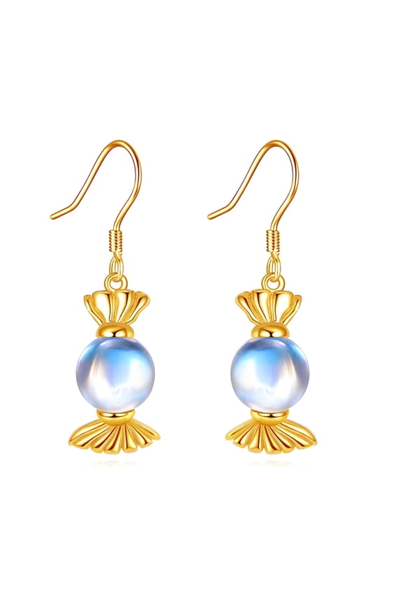 Candy Earrings Candy Dangle Drop Earrings Created Moonstone Sweet Jewelry Gift for Women Mom
