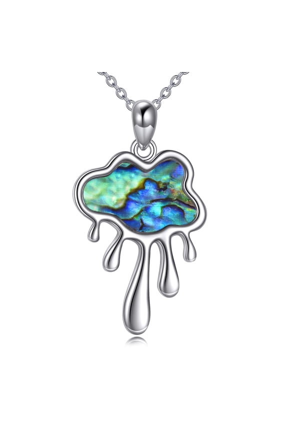 Cloud 925 Sterling Silver Necklace Abalone Shell Jewelry Gift for Women Christmas Birthday