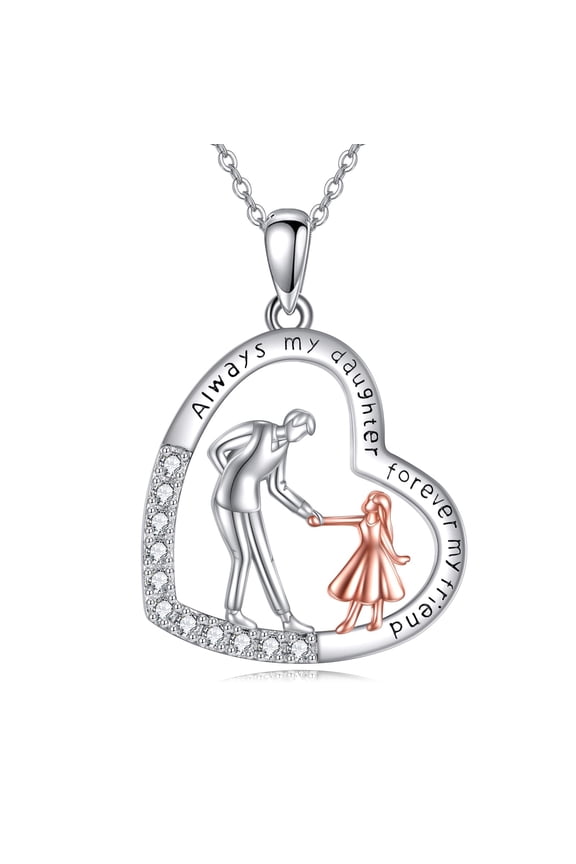Daughter Necklace from Dad Daddy Father Sterling Silver Pendant Necklace Daughter Gifts from Dad for Birthday Christmas Gifts