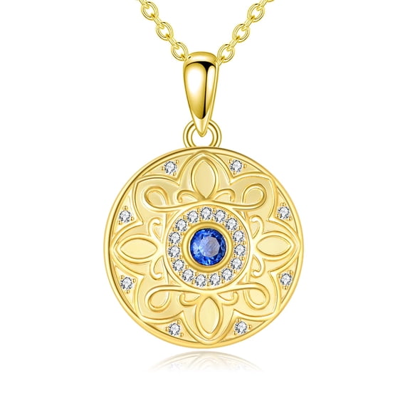 MYSTICPOEM Evil Eye Necklace 925 Sterling Silver Evil Eye Pendant Necklace Lucky Charm Necklace Ojo Turco Jewelry Gift for Women Men