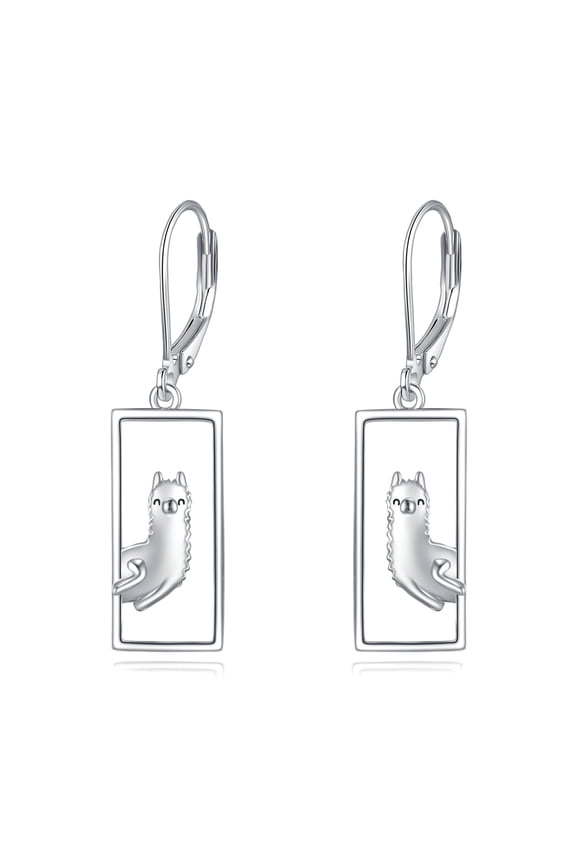 Llama Earrings Sterling Silver Alpaca Dangle Drop Earrings Llama Jewelry For Women Alpaca Lovers Gifts