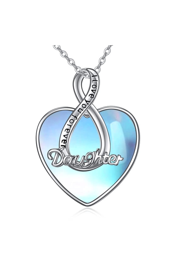 Moonstone Necklace Jewelry for Women Christmas Valentine's Gifts Sterling Silver (necklace)