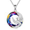 thumbnail image 1 of MYSTICPOEM Phoenix Necklace 925 Sterling Silver Rising Phoenix Pendant Necklace Crystal Phoenix Necklace Phoenix Jewelry for Women, 1 of 6