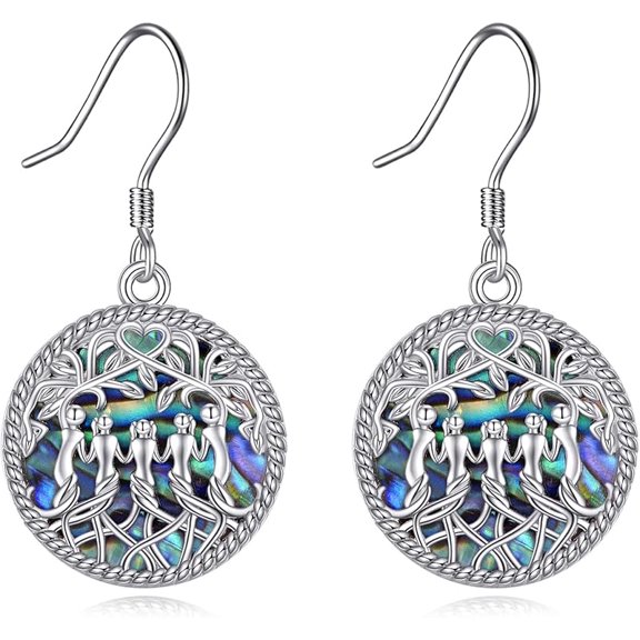 MYSTICPOEM Sister Earrings Gifts from Sister, Sterling Silver Crystal Sister Earrings Jewelry, Birthday Jewelry Gift for Sisters