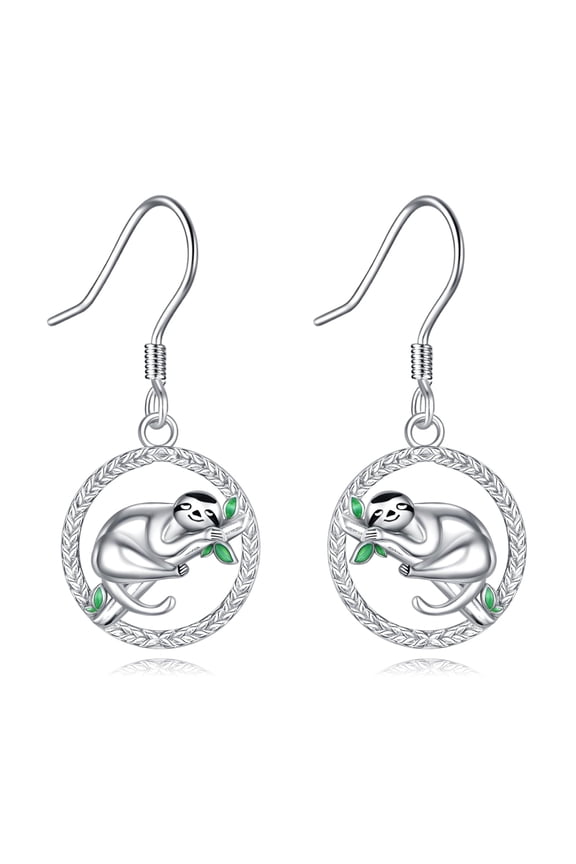 Sloth Earrings for Women 925 Sterling Silver Sloth Earrings Dangle Drop Earrings Cute Animal Jewelry Gifts for Mother Wife Birthday Christmas