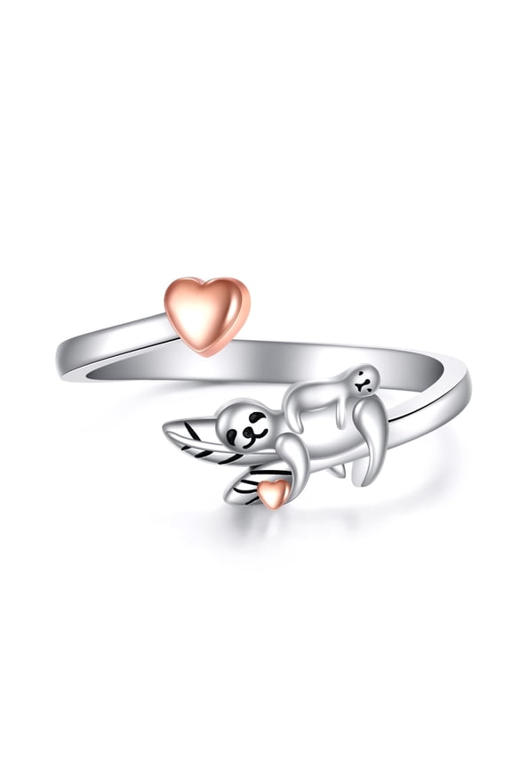 Sloth Ring Sterling Silver Sloth Jewelry Gifts for Women