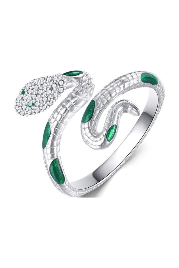 Snake Ring For Women Sterling Silver Snake Rings Jewelry Adjustable Open Ring