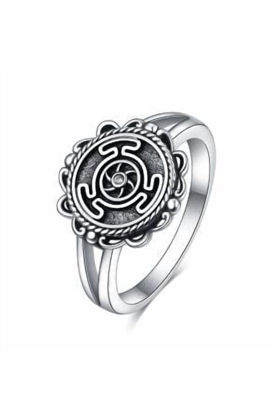 Wheel of Hecate Key Rings for Women Silver Pagan Goddess Wiccan Key Rings Literary Jewelry 8