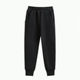 thumbnail image 1 of MYShe Boys' Pants Elastic Waist Sweatpants Kids Joggers Athletic Pants Activewear Clothes Black,6-7 Years, 1 of 6