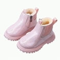 thumbnail image 1 of MYShe Girls Winter Boots Fleece Booties Unisex Booties Non-Slip First Walkers Warm Shoes for Boys & Girls Toddlers Pink,9, 1 of 4