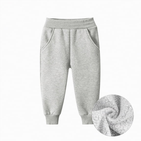MYShe Jogging Pants Fleece Sweat Pants Casual Elastic Waist Joggers Pants with Pockets GY2,3-4 Years