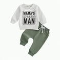 thumbnail image 1 of MYShe Toddler Boy Outfit Sets Toddler Boy Outfit Toddler Baby Boy Clothes Crewneck Sweatshirt Solid Color Shirt with Pants Cute Fall Winter Outfits Grey,2-3 Years, 1 of 7