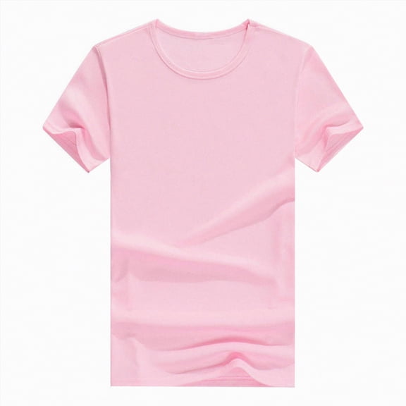 MYShe Toddler Boy Shirts Boys Shirts Short Sleeve Shirts for Boys Cotton T-Shirts Kids Toddler Tshirts Tees Clothes Summer Tops,Pink,4-5 Years