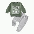 thumbnail image 1 of MYShe Toddler Outfits Toddler Boys Fall Clothes Set Baby & Toddler Boys or Boys Sweater Knit Hoodie and Active Pant Green,6-12 Months, 1 of 7