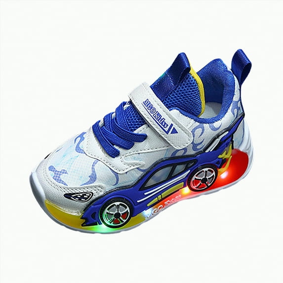 MYShe Toddler Wide Shoes Boys Girls Sneakers Kids Tennis Shoes Preschool Non Slip Lightweight Comfortable First Walking Shoes Running Outdoor Activities Sneakers for Toddler Boys Girls Blue,Size 11