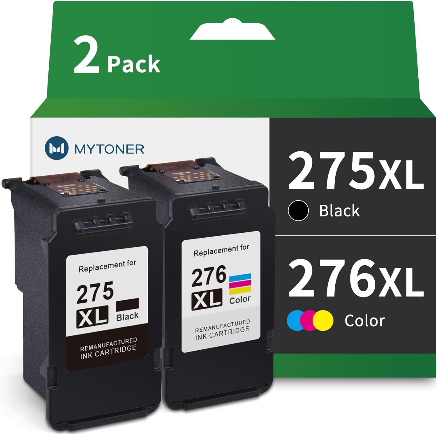 MYTONER Ink 275 276 Remanufactured Ink Cartridge Replacement for Canon