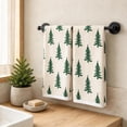 thumbnail image 1 of MYUNNIL 2Pcs Christmas Themed Hand Towels, 16 x 24" Soft Absorbent Xmas Tree Pattern Decorative Dish Towels, Reusable Seasonal Towels for Bathroom Kitchen & Holiday Gift, 1 of 6