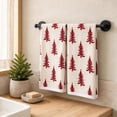 thumbnail image 1 of MYUNNIL 2Pcs Christmas Themed Hand Towels, 16 x 24" Soft Absorbent Xmas Tree Pattern Decorative Dish Towels, Reusable Seasonal Towels for Bathroom Kitchen & Holiday Gift, 1 of 6
