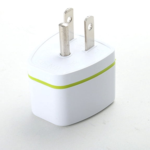 MYUNNIL EU AU UK Germany To USA Canada Plug Adapters, Universal Safe White 3 Pin High Performance AC Electric Adaptor, Mini Portable Practical Accessory for Outdoor Travel Office Use