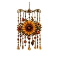 thumbnail image 1 of MYUNNIL Fall Acrylic Wind Chime Suncatcher, 7.87" Vintage Stain Glass Sunflower Hanging Decoration with Beaded Teardrop Pendants for Thanksgiving Halloween Home Decor, 1 of 5