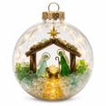 thumbnail image 1 of MYUNNIL Glowing Christmas Ornament Ball, 3.14" Mini Shatterproof Light-Up Angel Clear Globe Pendant with Warm LED Light for Xmas Tree Home Party Decor, 1 of 5